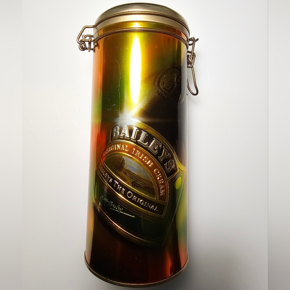 Vintage Baileys Original Irish Cream Metal Tin Canister - Picture 10 of 13